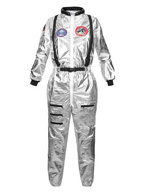 Astronaut Costume Adult Silver Spaceman Costume Plus Size  W