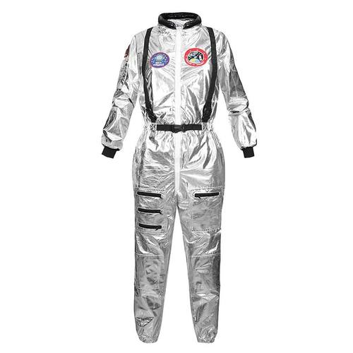 Astronaut Costume Adult Silver Spaceman Costume Plus Size  W
