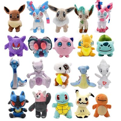 40 Style Pokemon Plush Toys Gengar Jigglypuff Snorlax Eevee