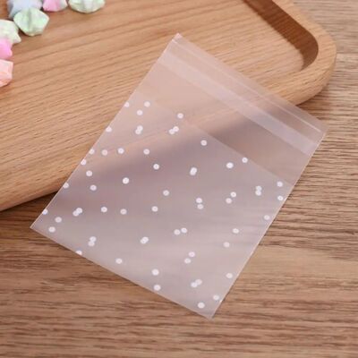 100PCs Transparent Dot Bags Small Ziplock Food Packaging Bag