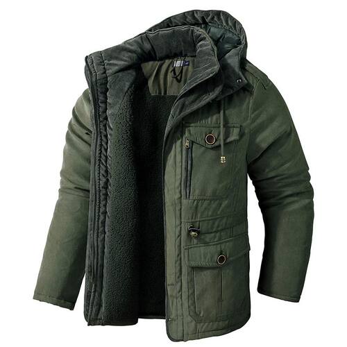 Men's Thicken Warm Winter Jacket Cashmere Fleece Inner Cotto