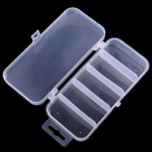 5 Compartments Fishing Tackle Box Plastic Waterproof Fishing
