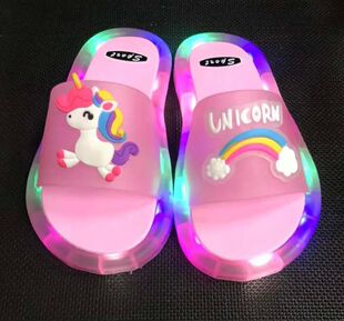 Children‘s Boys Girls Slippers Cartoon Animals Prints Shoes