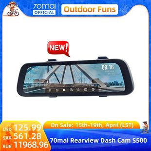 Dash Aut Full 1944P S500 Cam Rearview 70mai Screen Inch 9.35