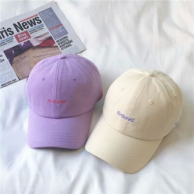 Unisex Baseball Cap Embroideried Letter Hat Purple Pink Wome