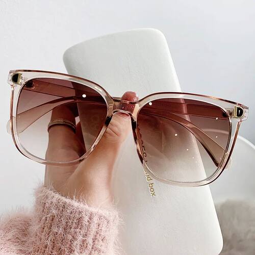 Fashion Oversized Sunglasses Woman Brand Designer Vintage Sq