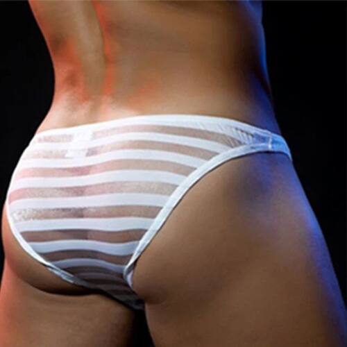 M-3XL 6Colors Men Low-Waist Ultra-Thin Transparent Mesh Bulg
