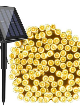 Xmas Solar Led String Lights Outdoor Waterproof Garland Fest