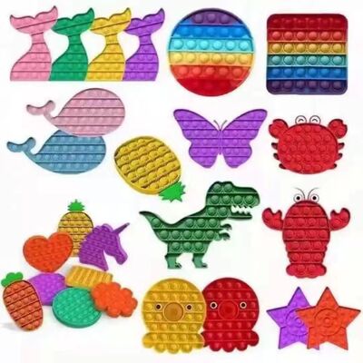 Pop Fidget Reliver Sss Toys Rainbow Push Bubble Antisss Toys
