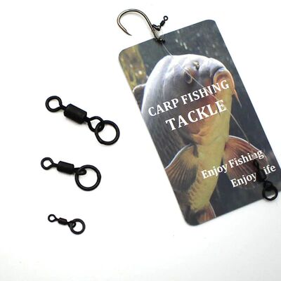 20pcs Carp Fishing Micro Hook Ring Swivel Flexi Accessories
