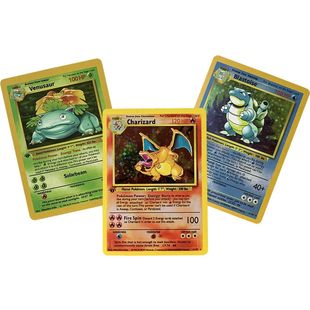 3Pcs Pokemon 1996 Years English Cards PTCG Charizard Blastoi