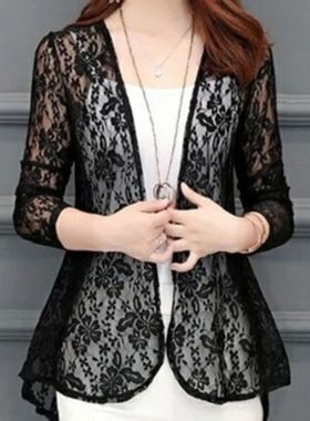 Women Summer Hollow Cardigan Shirt Sunproof Blouse Boho Tops