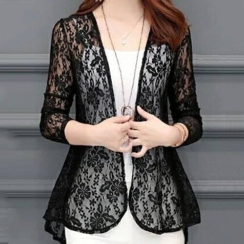 Women Summer Hollow Cardigan Shirt Sunproof Blouse Boho Tops