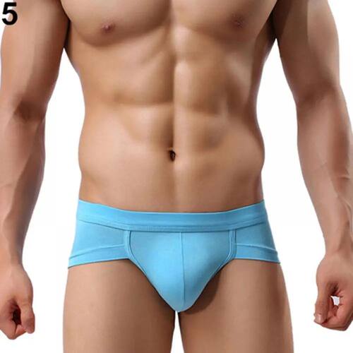 Fashion Men's Sexy Underwear Simple Solid Color Boxer Briefs