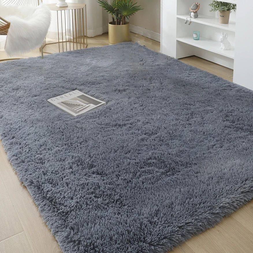 Thick Carpet for Living Room Fluffy Plush Rug Children Bed R