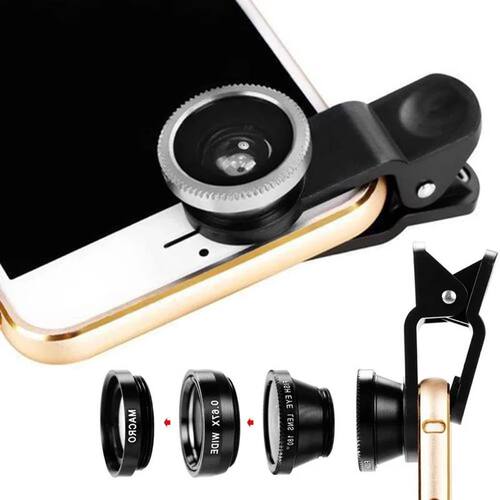 3 in 1 Fish Eye Lens Camera Wide Angle Macro Fisheye Lens 0.