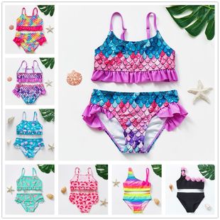 2~16Year Girls Swimsuit Kids Swimwear Cute print Kids Bikini