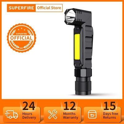 FIRE G19 LED+COB Head Flashlight with Magnet Adjustable Base
