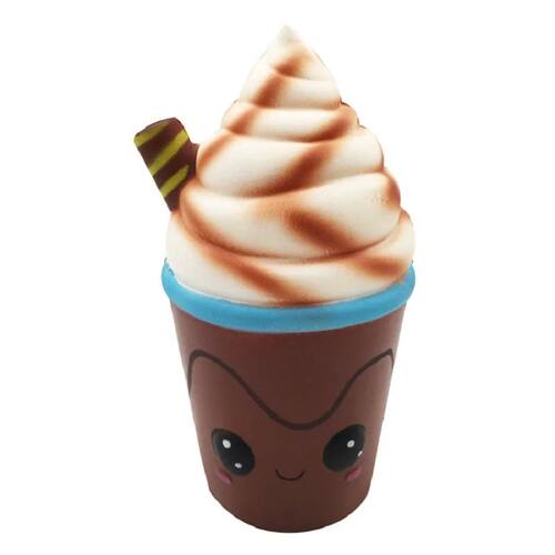 Jumbo Chocolate Ice Cream Cup Squishy Simulation Bread Slow