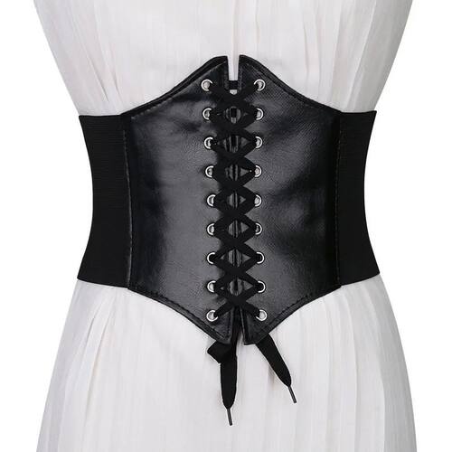 Corset Wide PU Leather Slimming Shaper Belts Waistband Waist