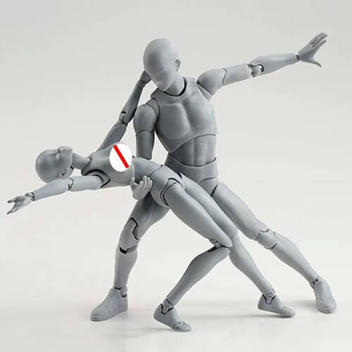 14cm Artist Art Painting Anime Figure Sketch Draw Male Femal