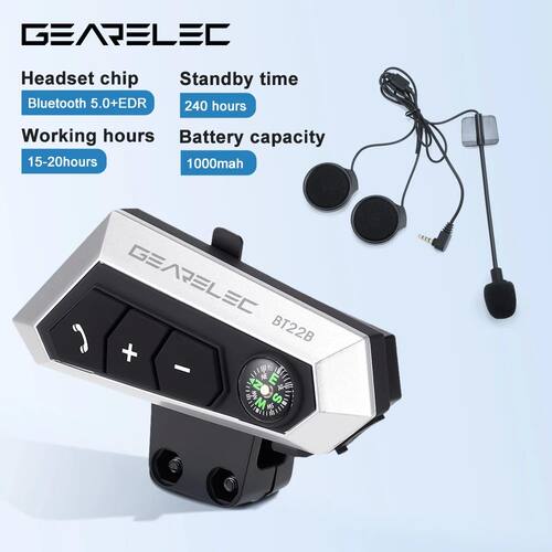 Motorcycle Helmet Headset Bluetooth 5.0 Wireless Free-Hands