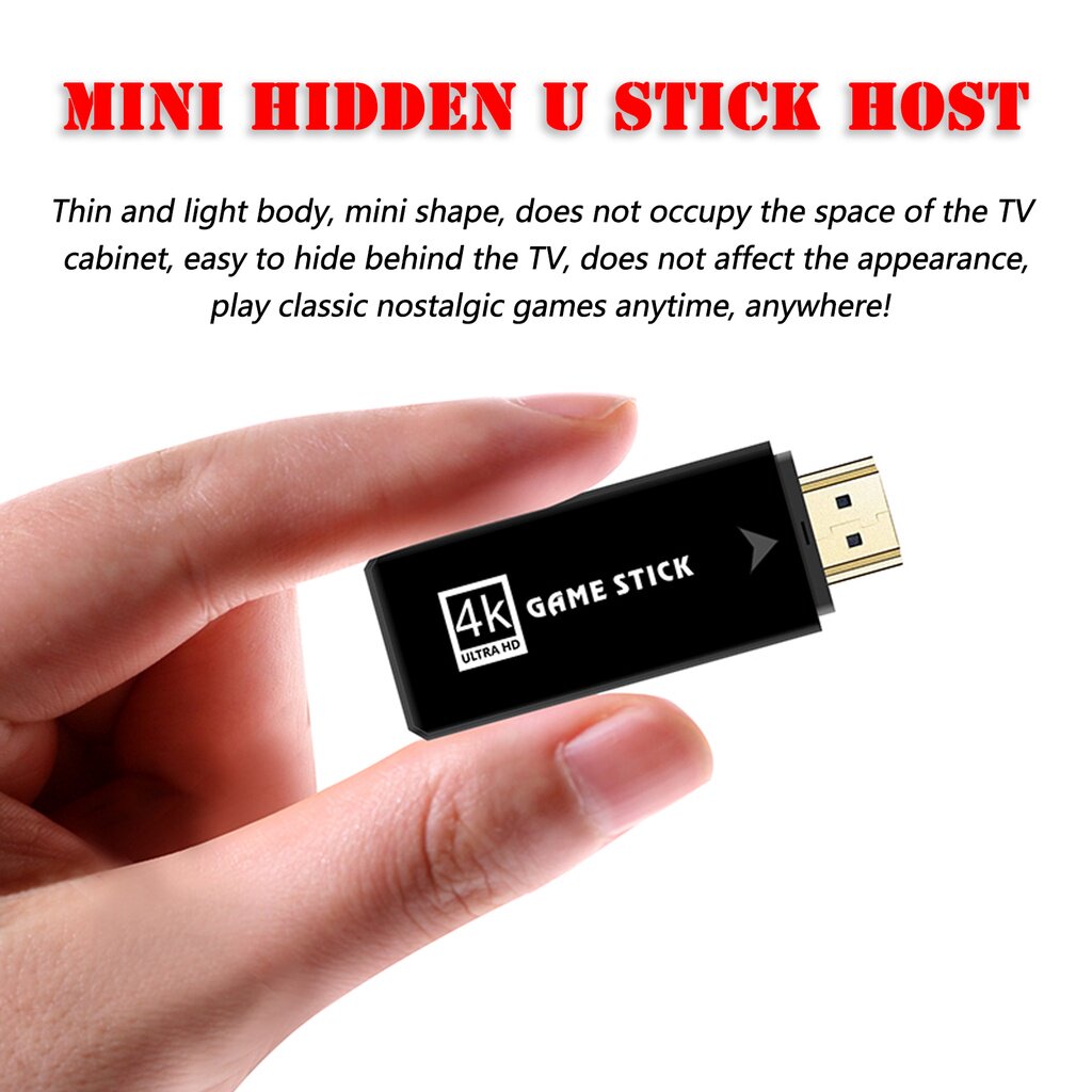 VIDEO RETRO GAME CONSOLE 32G STICK 4K BUILT-IN 10000 GAMES L