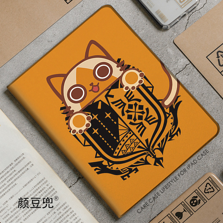 艾露猫ipad10.2怪物猎人M6适用air4/5保护套pro11笔槽mini5/6软壳