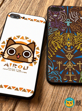 怪物猎人 艾露猫11PRO适用苹果XSMAX手机壳8P40华为mate30动漫SE2