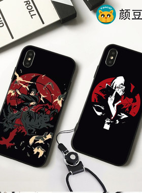 火影忍者宇智波鼬iphoneXR适用苹果XSMAX手机壳7/8plus/6s华为p30