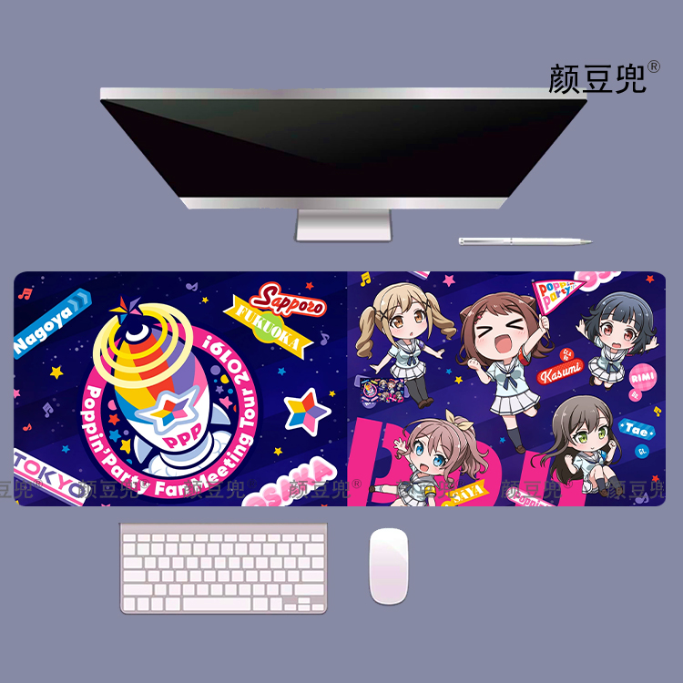 BanG Dream少女乐团MyGo Mujica大号鼠标垫 键盘电竞游戏桌垫防滑