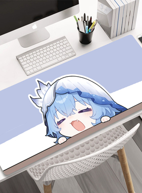 鸣潮守岸人 动漫 周边超大号鼠标垫 键盘电竞游戏桌垫软垫 可水洗