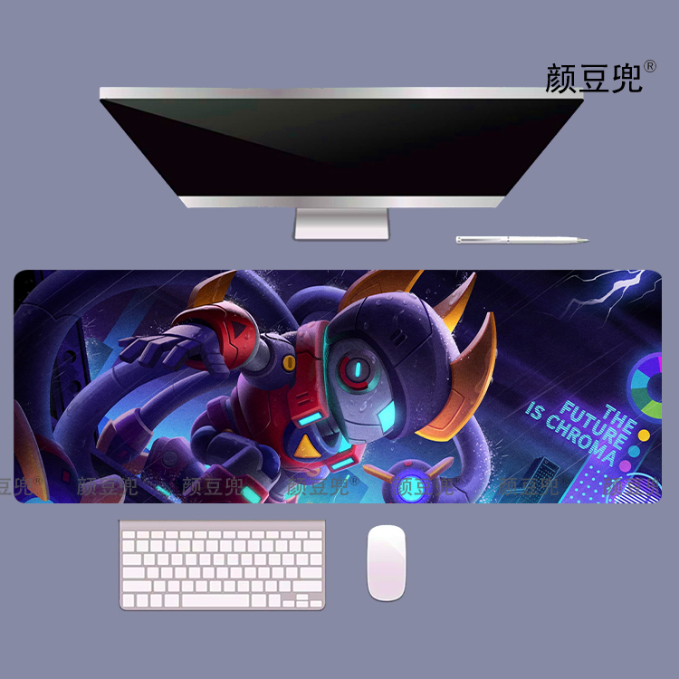 荒野乱斗游戏 艾德加周边超大号鼠标垫键盘电竞游戏桌垫 防滑动漫