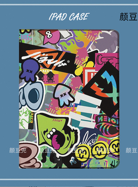 Splatoon喷射战士ipad10.2适用air4/5保护套matepad pro11 Air3笔槽mini5/6小米6pro12.9荣耀V8pro华为M6vivo