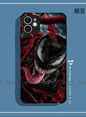 毒液venom手机壳iPhone13适用12 Pro苹果11 XS MAXR贴皮8P红米K40