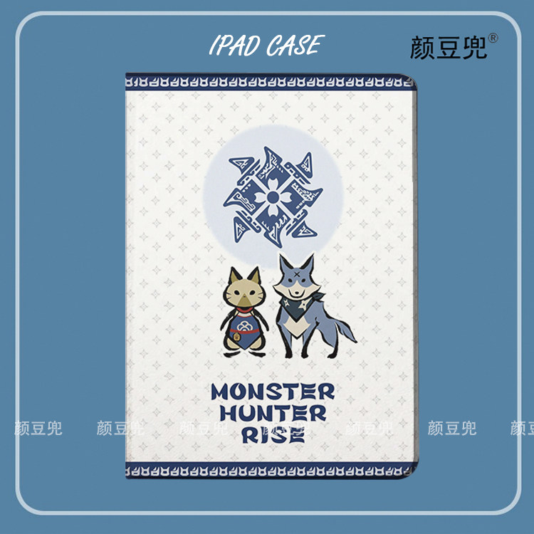 怪物猎人 艾露猫ipad10.2适用于air4 5/6第十代10.9保护套matepad pro11 Air3笔槽mini5/6/7小米6/7pro红米se