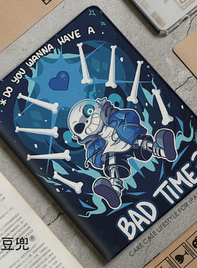 sans传说之下ipad10.2第8代air3/4保护套pro11笔槽9.7皮套mini45