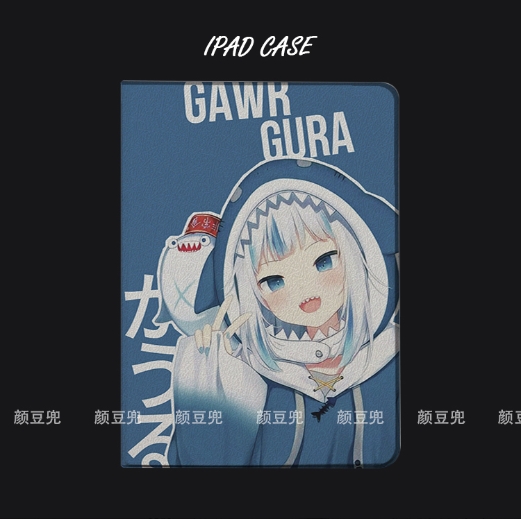 GAWR·GURA鲨鱼噶呜ipad10.2古拉air3/4保护套pro11软9.7 mini45