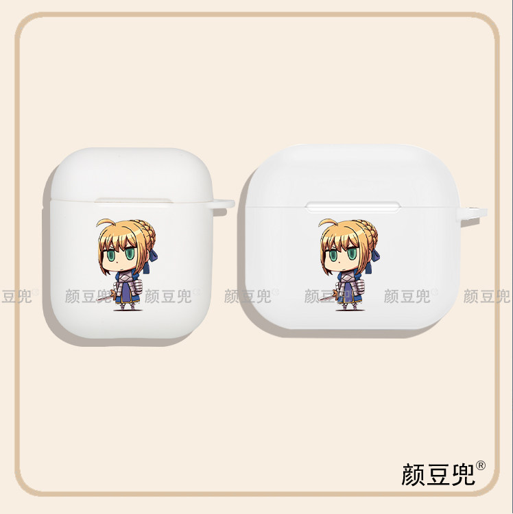 Fate吾王FGO Saber 动漫适用苹果airpods Pro2代保护套2/3代耳机套Airpods三代硅胶软壳蓝牙耳机保护套华为图片