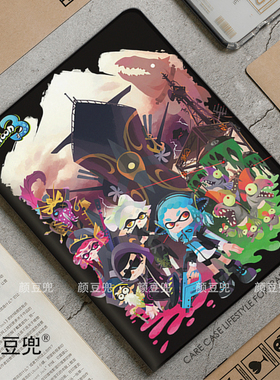Splatoon3喷射战士 ipad10.2适用于air4/5保护套matepad pro11笔槽mini5/6皮套Pro12.9荣耀v8p小米5/6pro华为