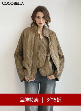 【3件5折】COCOBELLA新中式复古炒色莱赛尔轻型棉服棉衣女MF7002