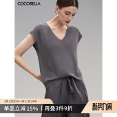 女软糯通勤休闲短袖 baby肤感针织衫 T恤MZ0070 100%天丝 COCOBELLA