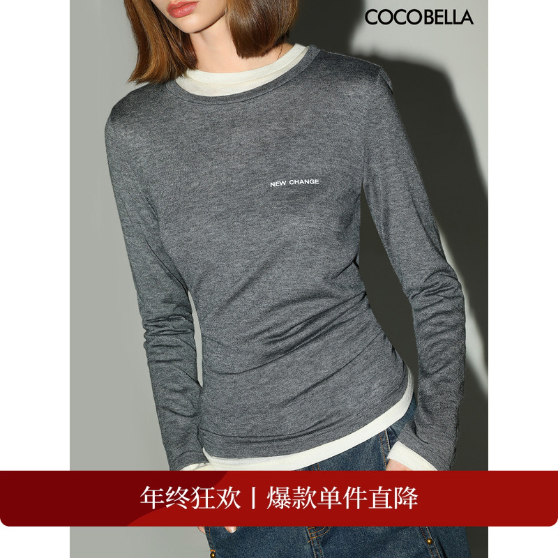 COCOBELLA字母印花针织衫