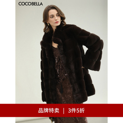COCOBELLA仿紫貂环保皮草外套