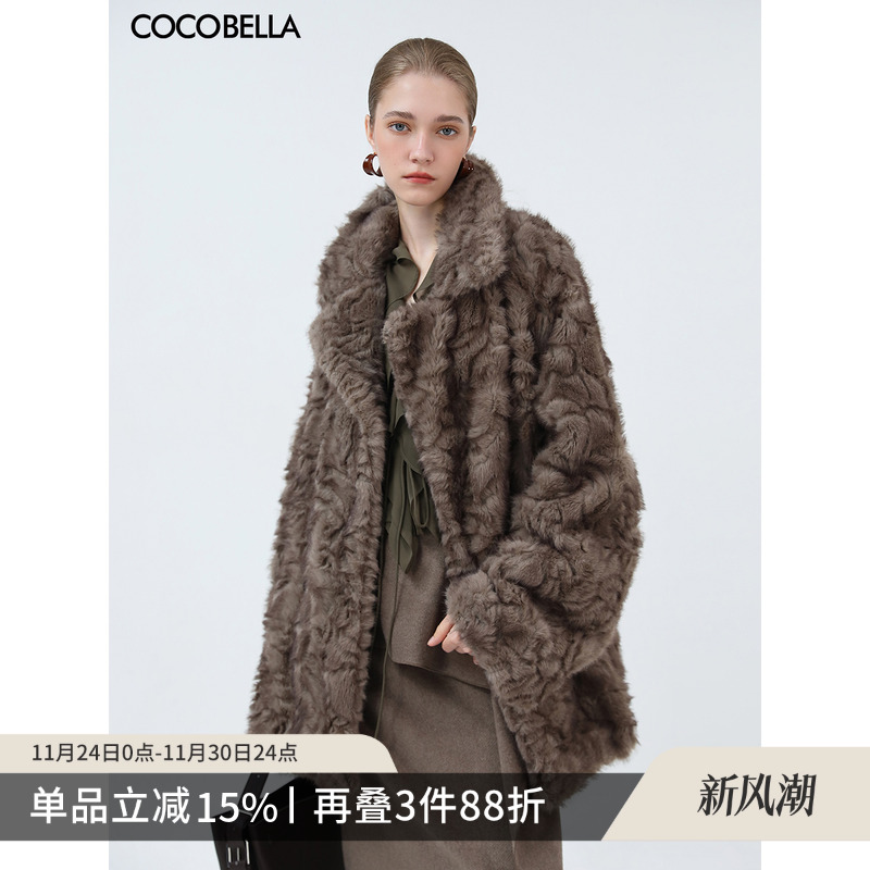 COCOBELLA仿小湖羊短款外套