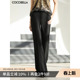 FN0048 裤 女26春夏通勤微阔西装 预售COCOBELLA静奢风黑色休闲裤