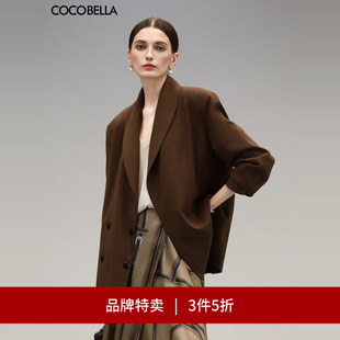 女休闲双排扣西服外套SI3005 COCOBELLA高智感阔肩西装 3件5折