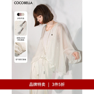 雪纺衫 COCOBELLA璀璨星河手工烫钻微透视蝙蝠袖 SN7001 3件5折