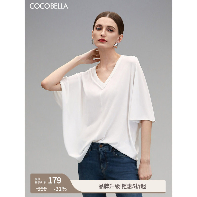 COCOBELLA微透视蝙蝠袖T恤