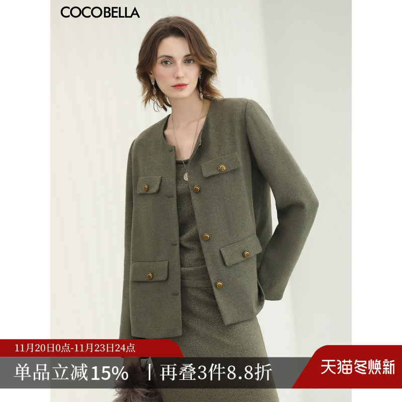 COCOBELLA小香风羊毛短外套